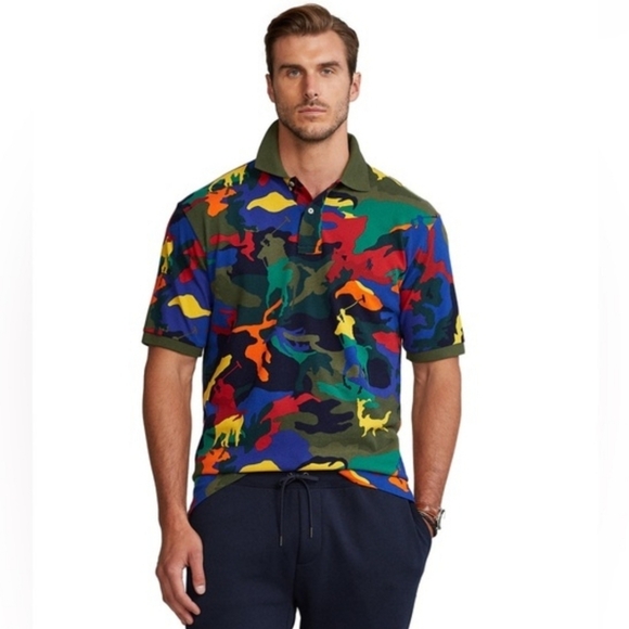Polo Ralph Lauren Polo Pony Camo Mesh Polo Shirt size S